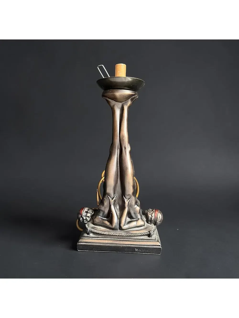 Vintage Art Deco Style Nude Lady Leg Figural Table Lamp Hollywood Regency - 15
